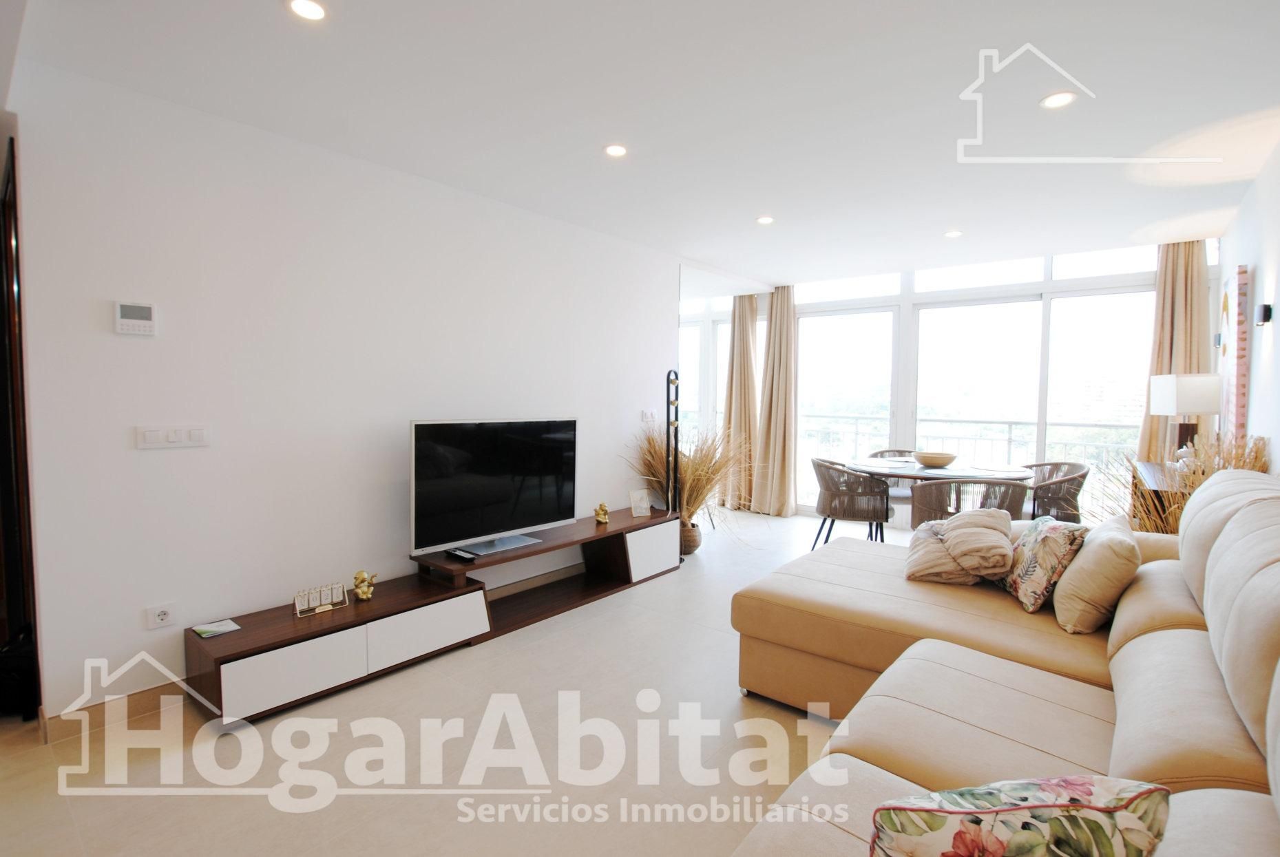 Sala d'estar de Pis en venda en Calpe / Calp amb Aire condicionat i Terrassa