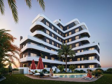 Apartamento de obra nueva con balcón en venta en Pueblo