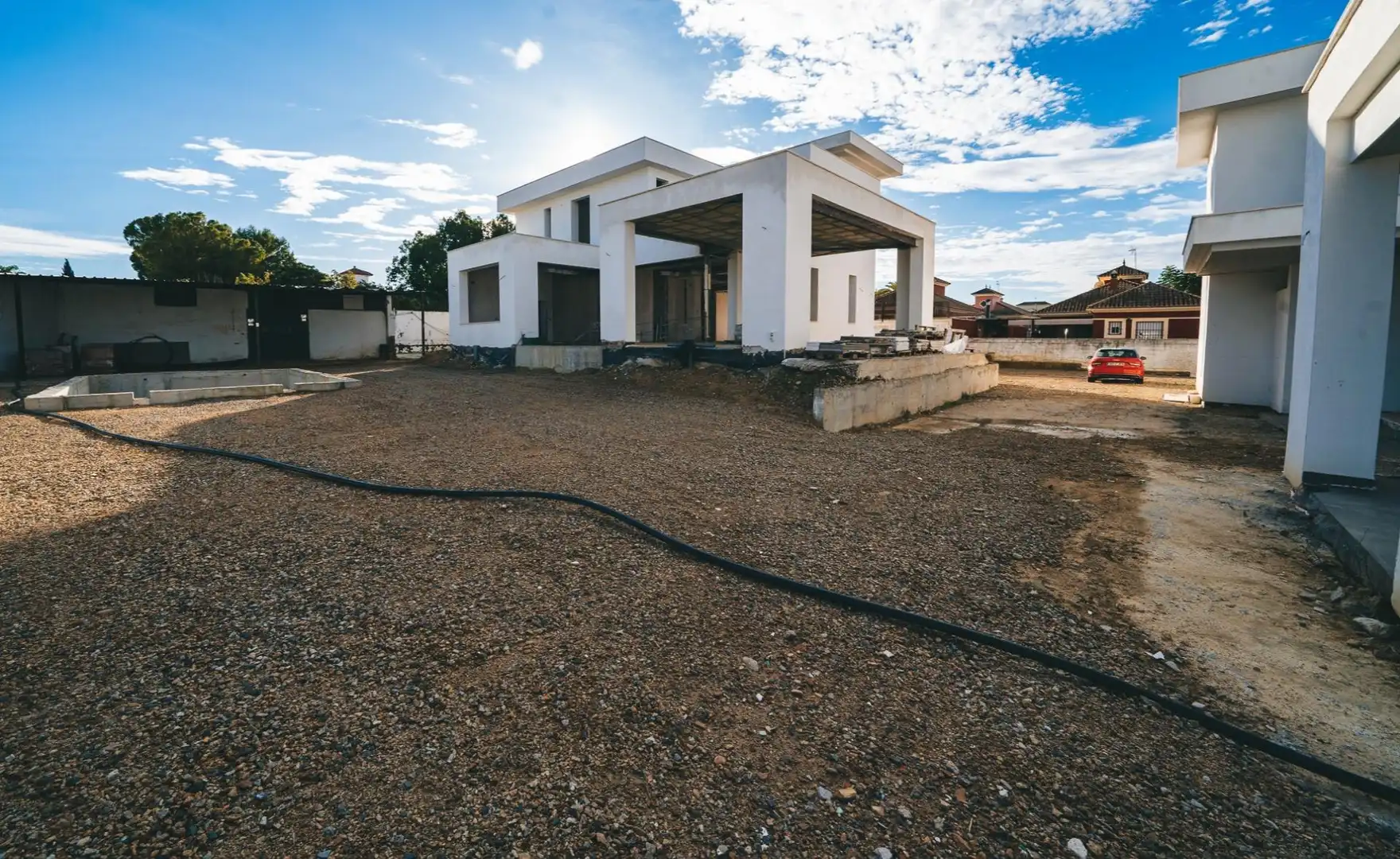 Vista exterior de Casa o chalet en venta en Gines con Jardín privado, Terraza y Piscina