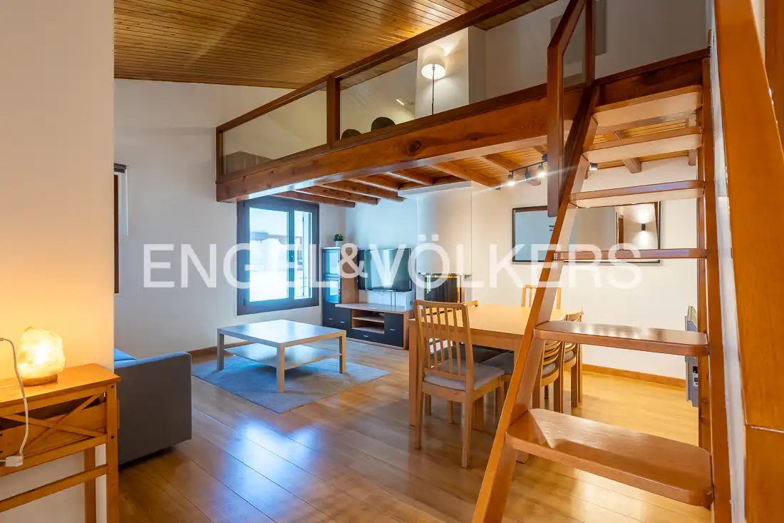 Sala de estar de Ático de alquiler en Encamp con Calefacción, Parquet y Amueblado