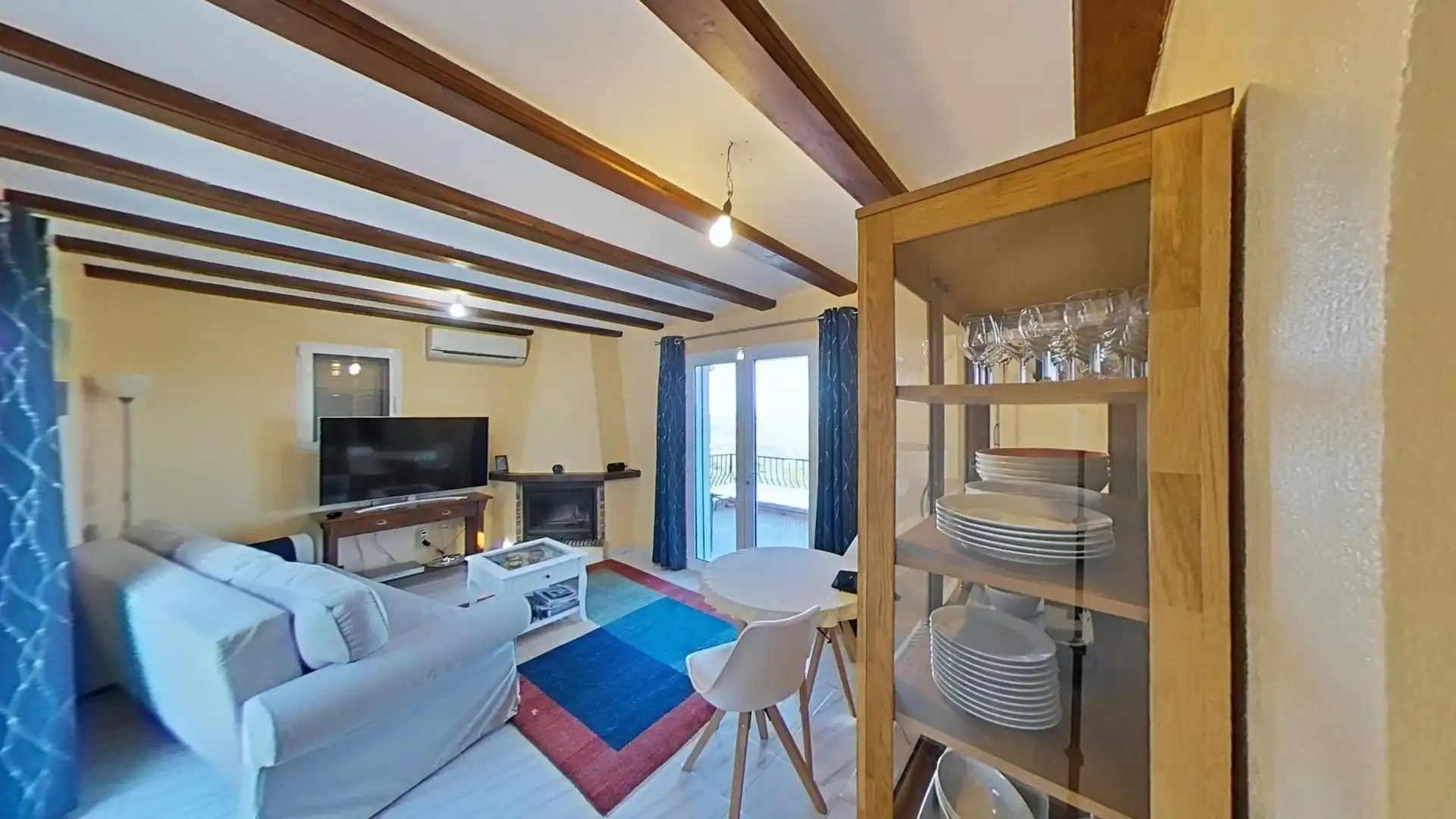 Sala d'estar de Casa o xalet en venda en Pedreguer amb Aire condicionat, Terrassa i Balcó