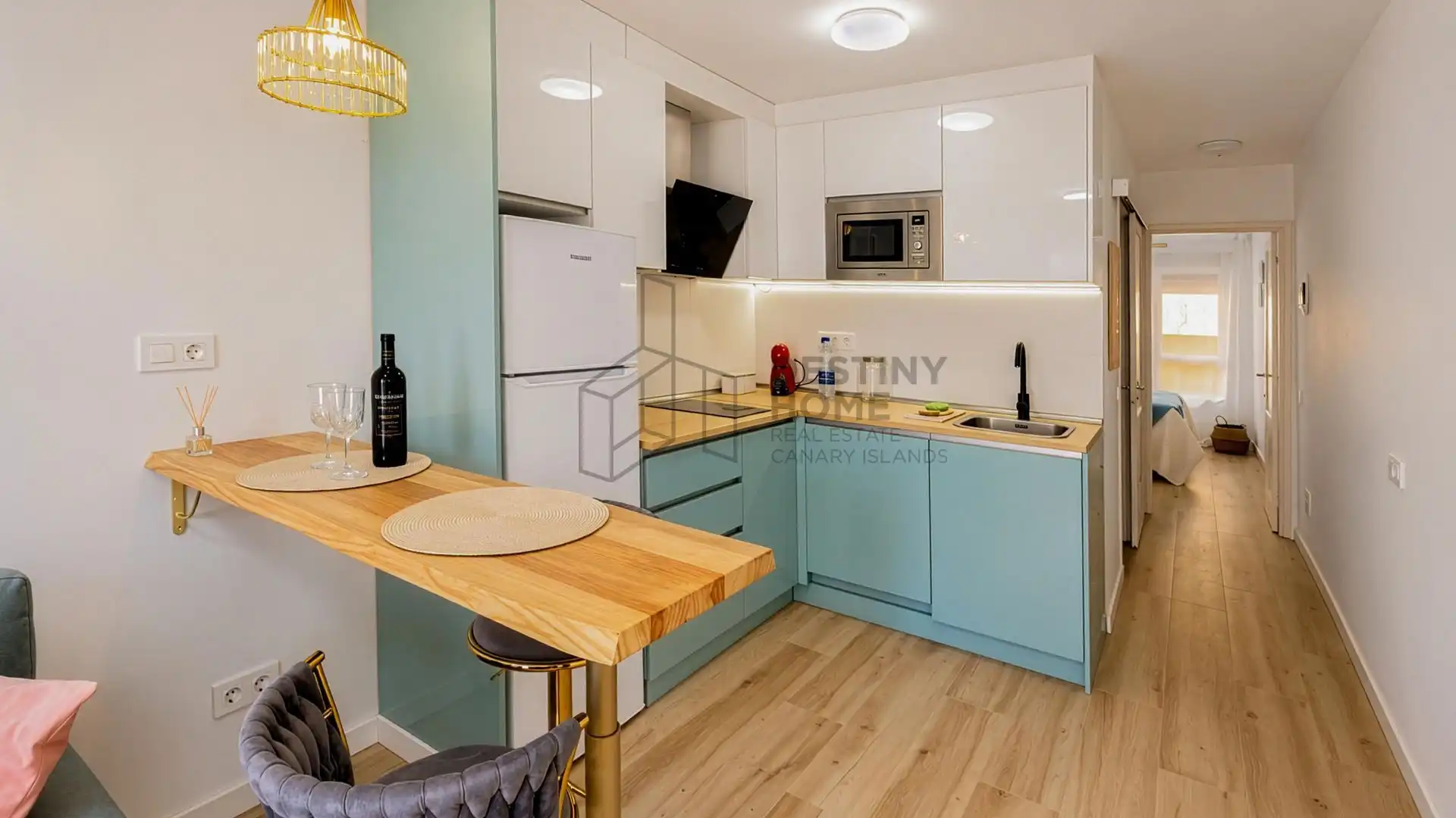 Cocina de Apartamento en venta en Pájara con Aire acondicionado, Jardín privado y Piscina comunitaria