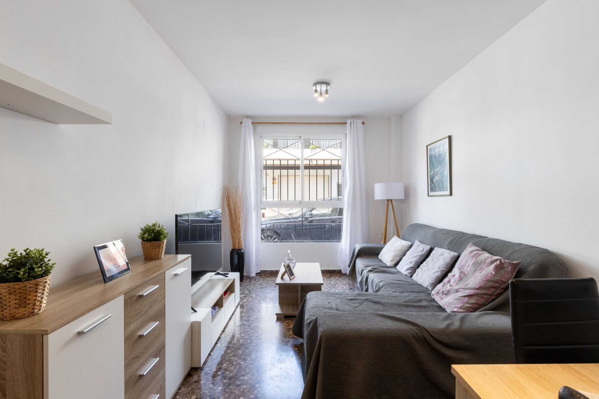 Living room of Flat for sale in Alginet  with Air Conditioner and Terrace