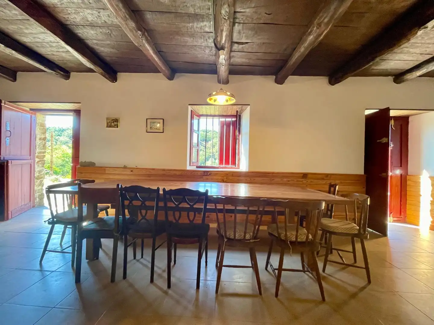 Menjador de Casa o xalet en venda en Cervantes amb Jardí privat, Parquet i Moblat