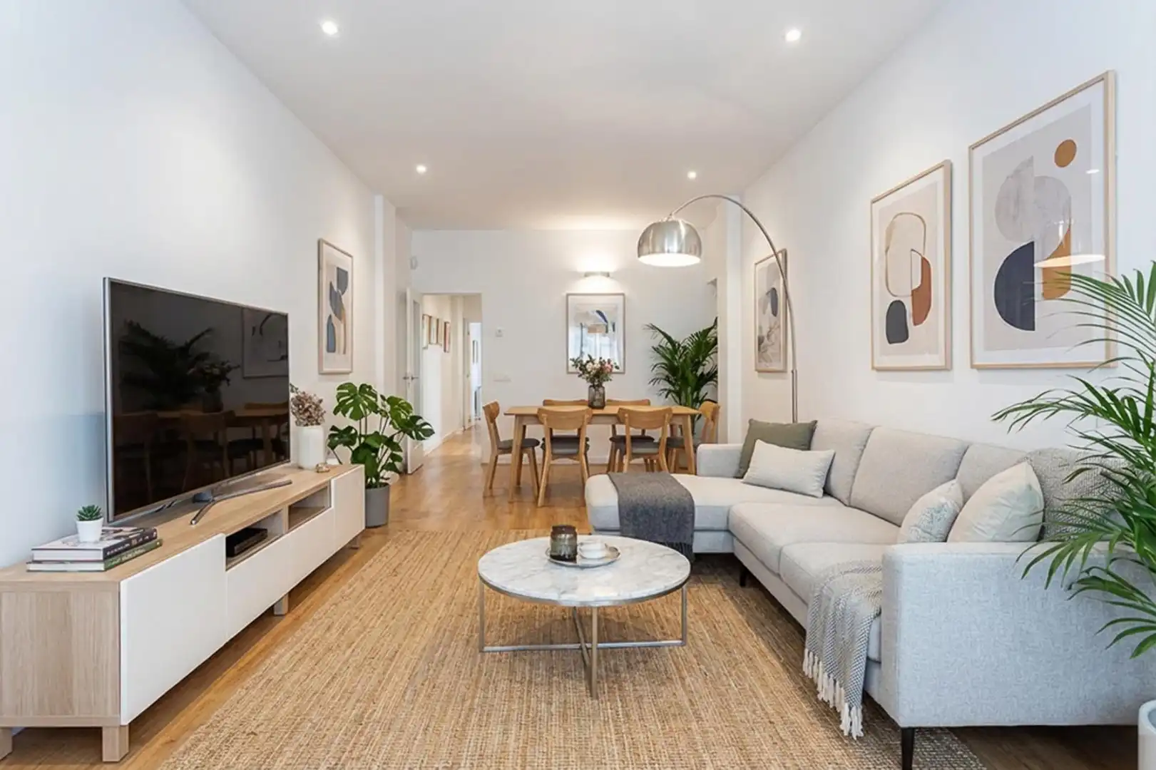 Sala de estar de Piso en venta en Barcelona con Aire acondicionado y Parquet