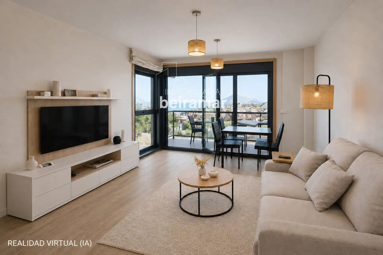 Sala de estar de Piso en venta en Ribeira con Calefacción