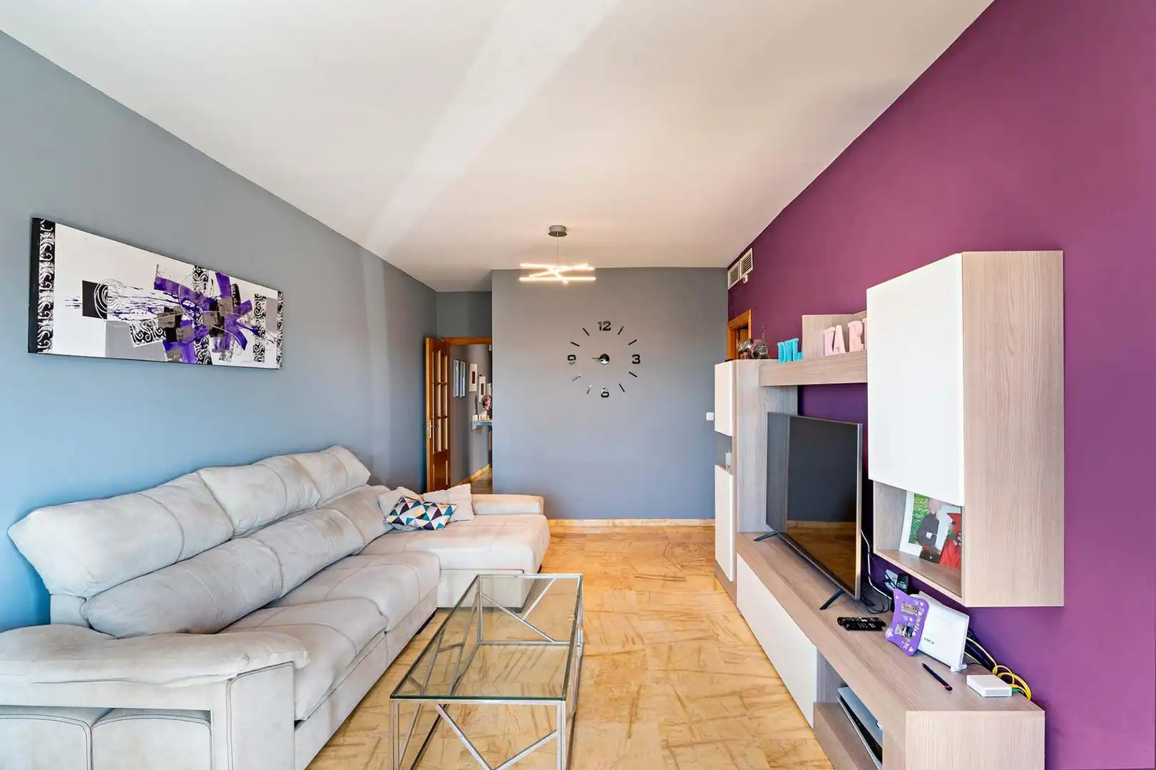 Sala d'estar de Pis en venda en El Ejido amb Aire condicionat, Terrassa i Moblat