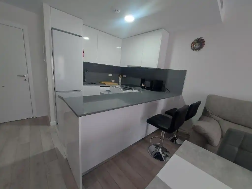 Kitchen of Flat for rent in Vélez-Málaga  with Air Conditioner, Private garden and Furnished