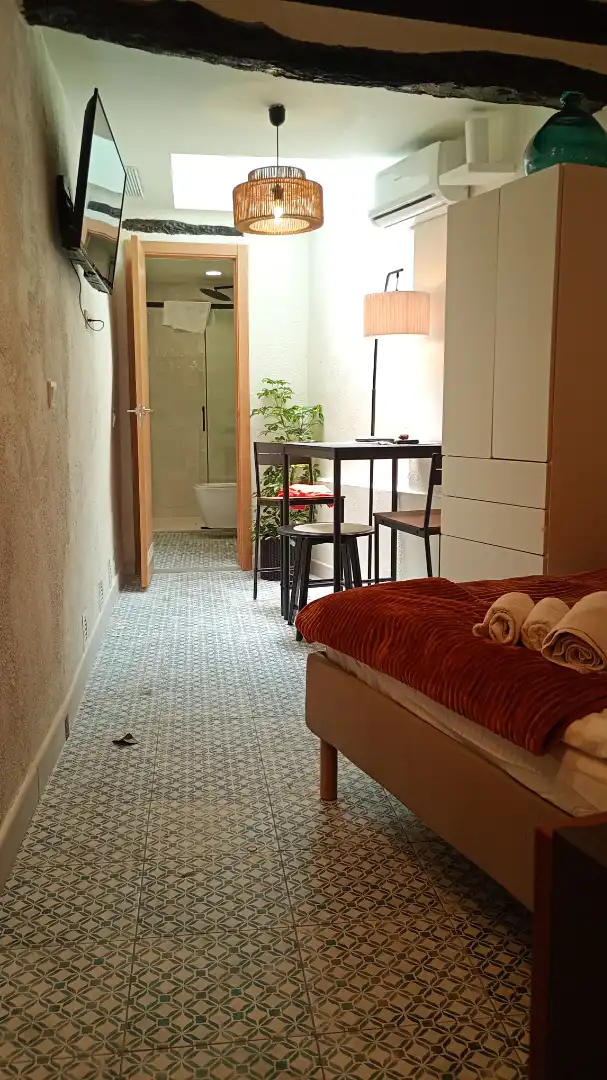 Schlafzimmer von Einfamilien-Reihenhaus zum Verkauf in Calpe / Calp mit Klimaanlage, Terrasse und Abstellraum