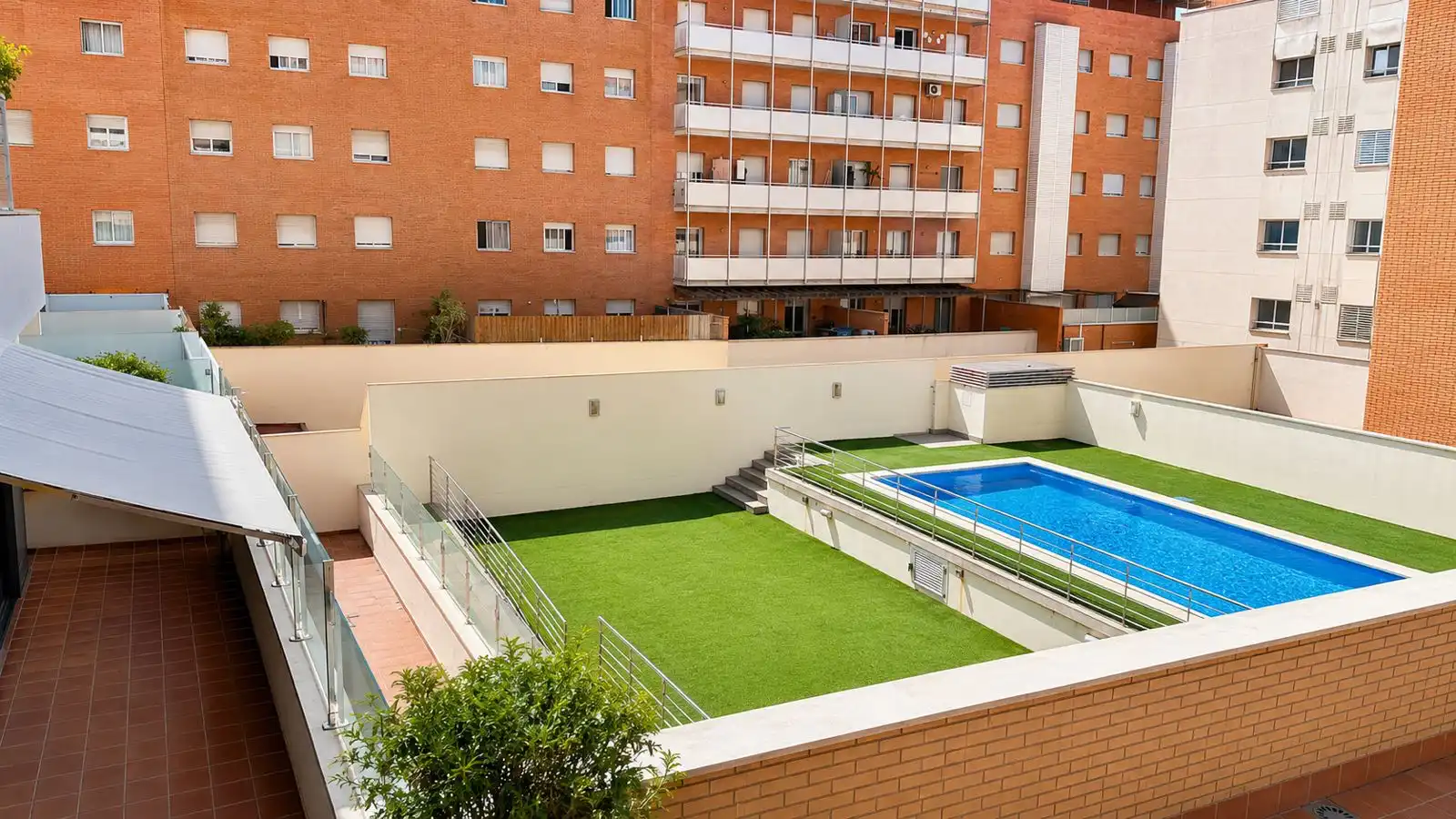Swimming pool of Flat for sale in Mataró  with Air Conditioner, Heating and Parquet flooring
