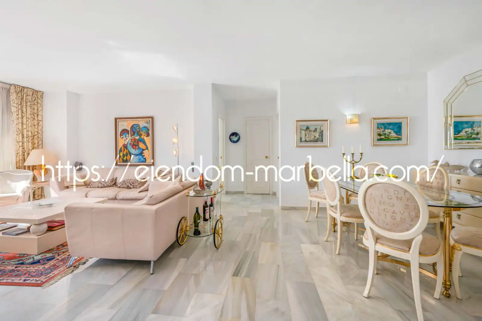 Wohnzimmer von Maisonette zum Verkauf in Mijas mit Klimaanlage, Terrasse und Möbliert