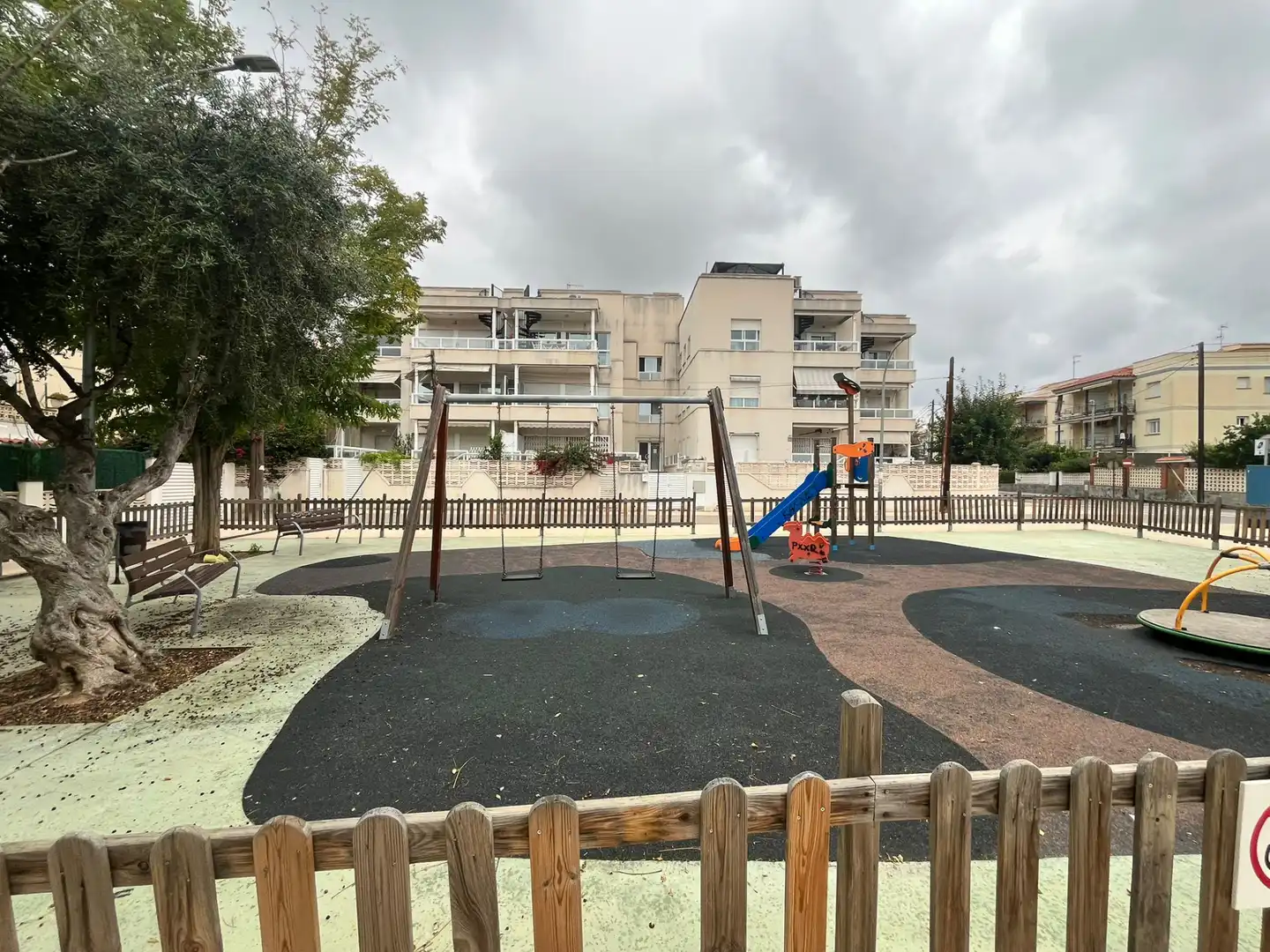 Parking of Flat for sale in Cubelles  with Air Conditioner, Parquet flooring and Terrace