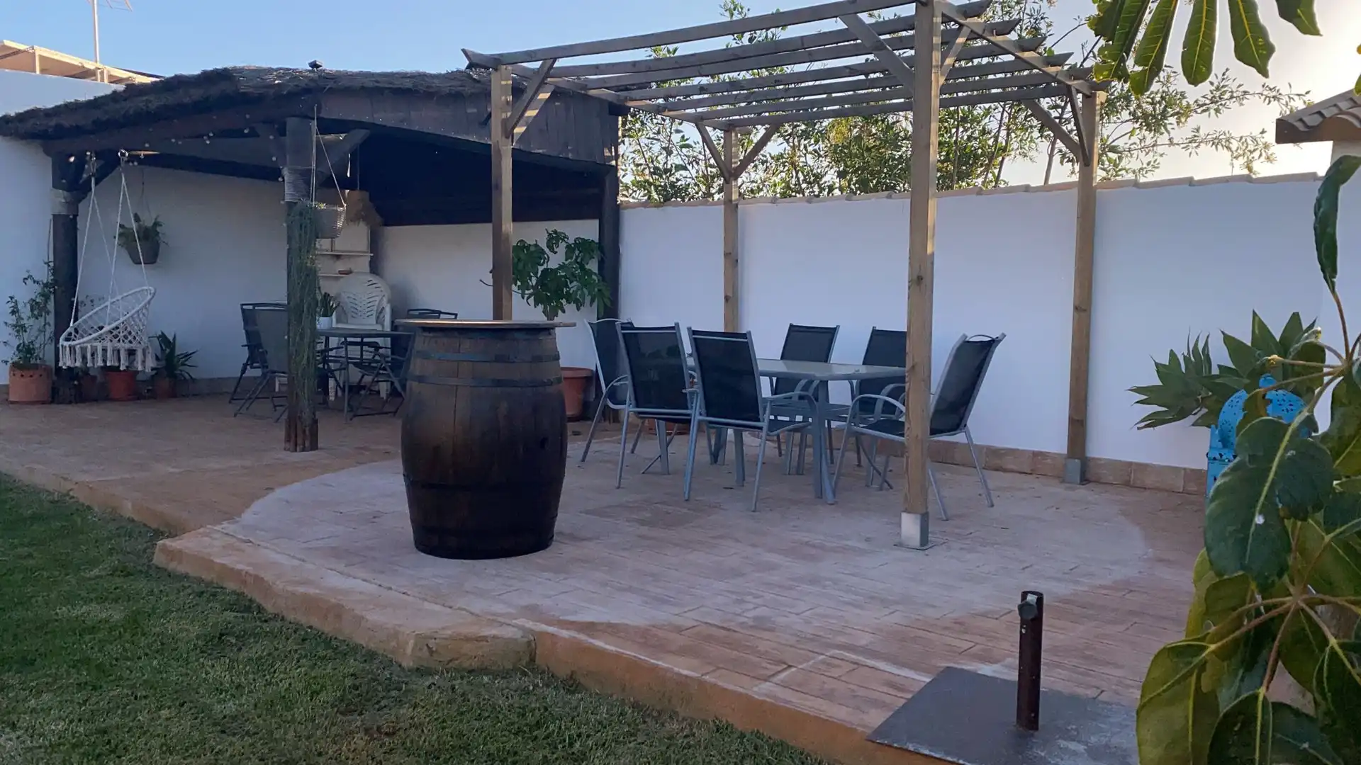 Terrassa de Casa o xalet de lloguer en Chiclana de la Frontera amb Aire condicionat, Jardí privat i Terrassa