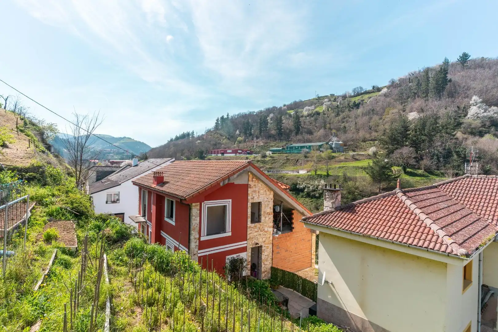 Vista exterior de Casa o xalet en venda en Cangas del Narcea amb Calefacció, Jardí privat i Terrassa