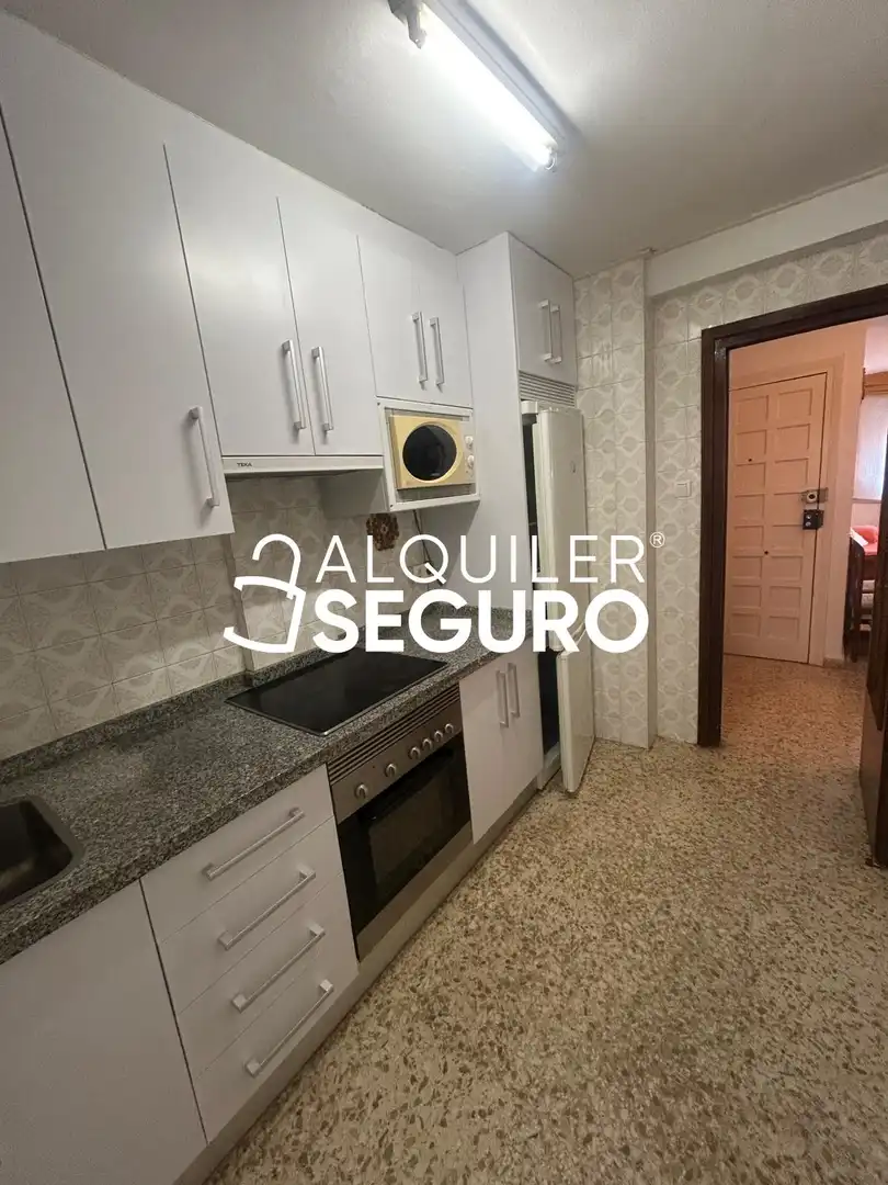 Kitchen of Flat for rent in Granada  with Air Conditioner, Terrace and Furnished