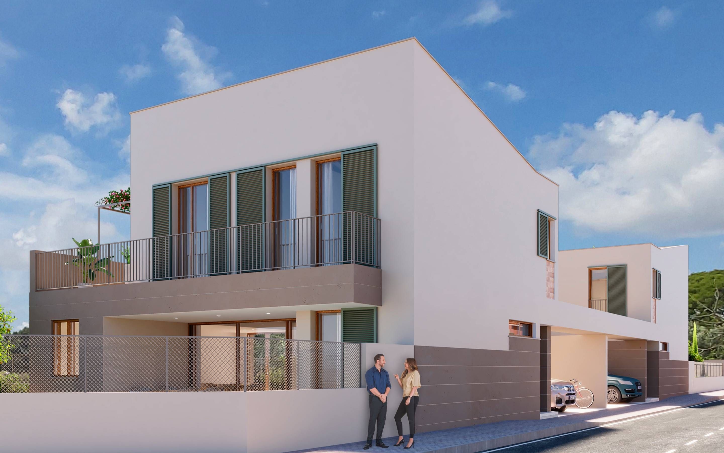 Exterior view of Single-family semi-detached for sale in  Palma de Mallorca  with Air Conditioner, Heating and Private garden
