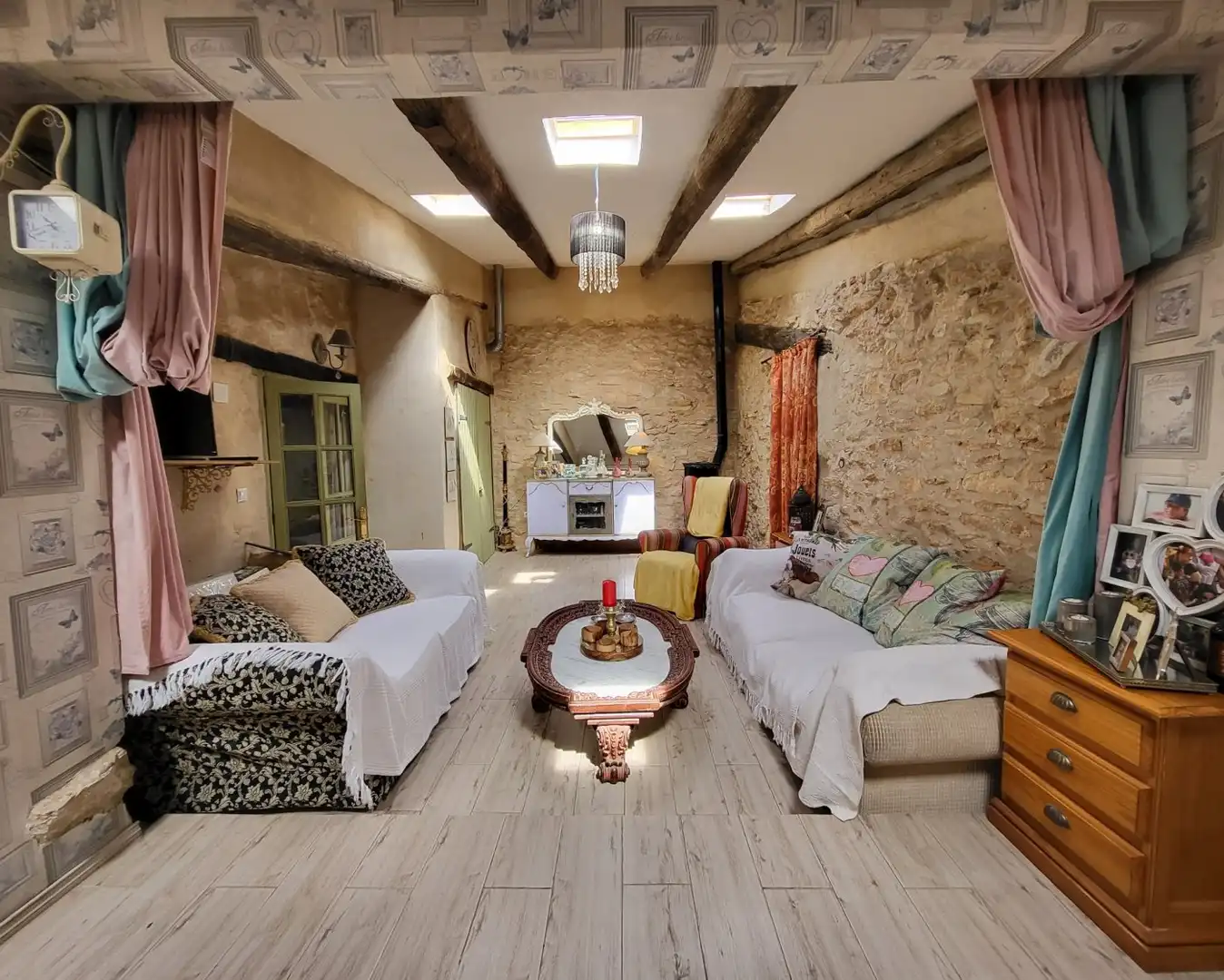 Wohnzimmer von Country house zum Verkauf in L'Ametlla de Mar  mit Privatgarten, Terrasse und Abstellraum