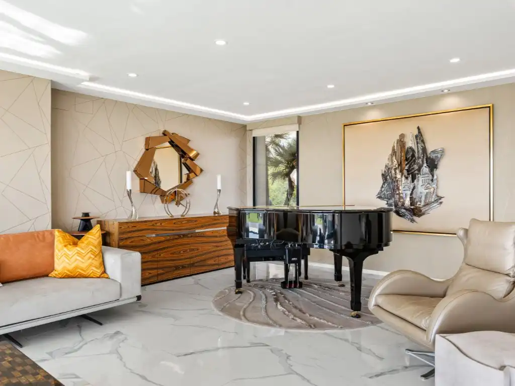 Sala de estar de Casa o chalet en venta en Altea con Aire acondicionado, Calefacción y Jardín privado
