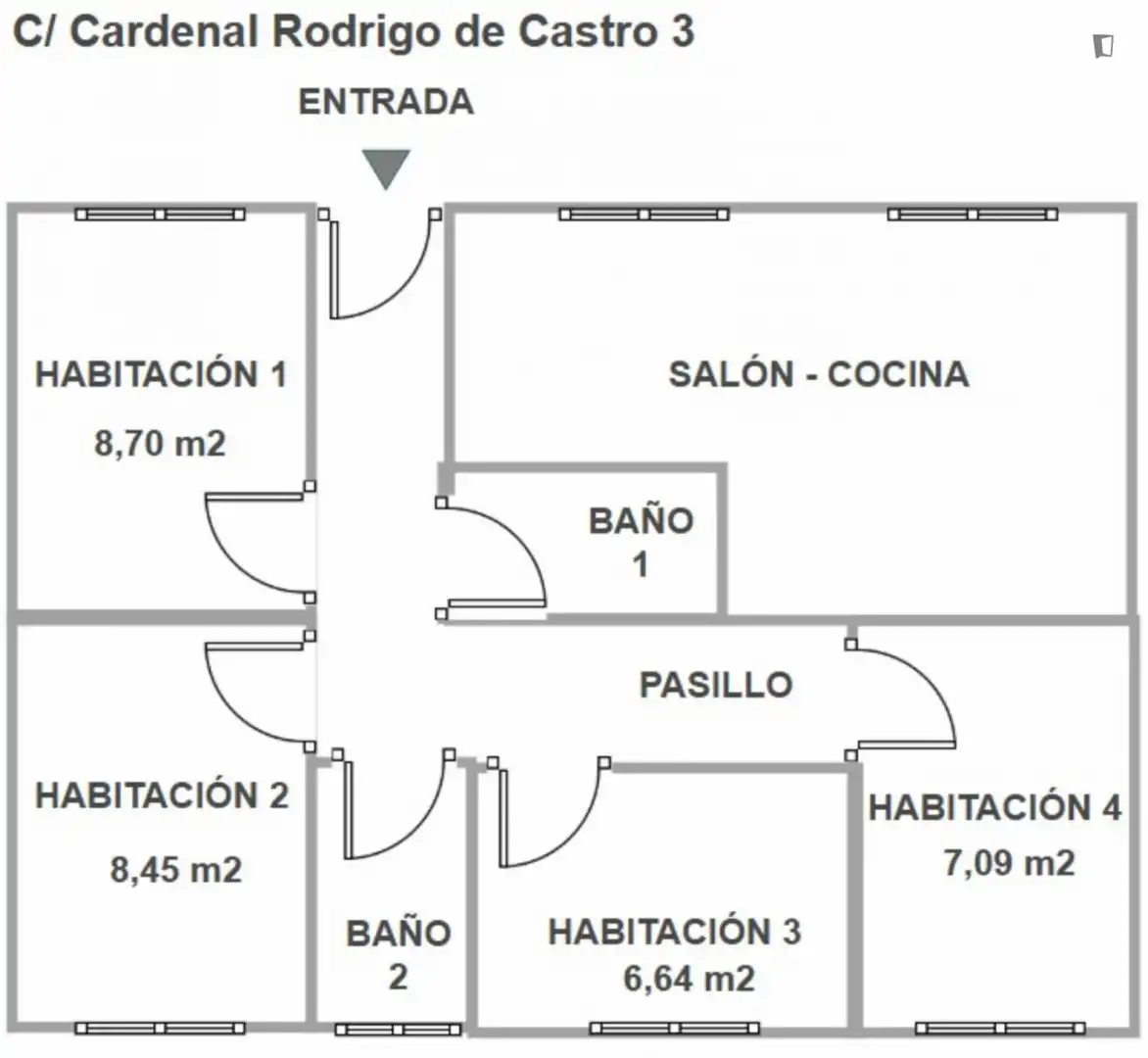 Habitación en Ciudad Jardín