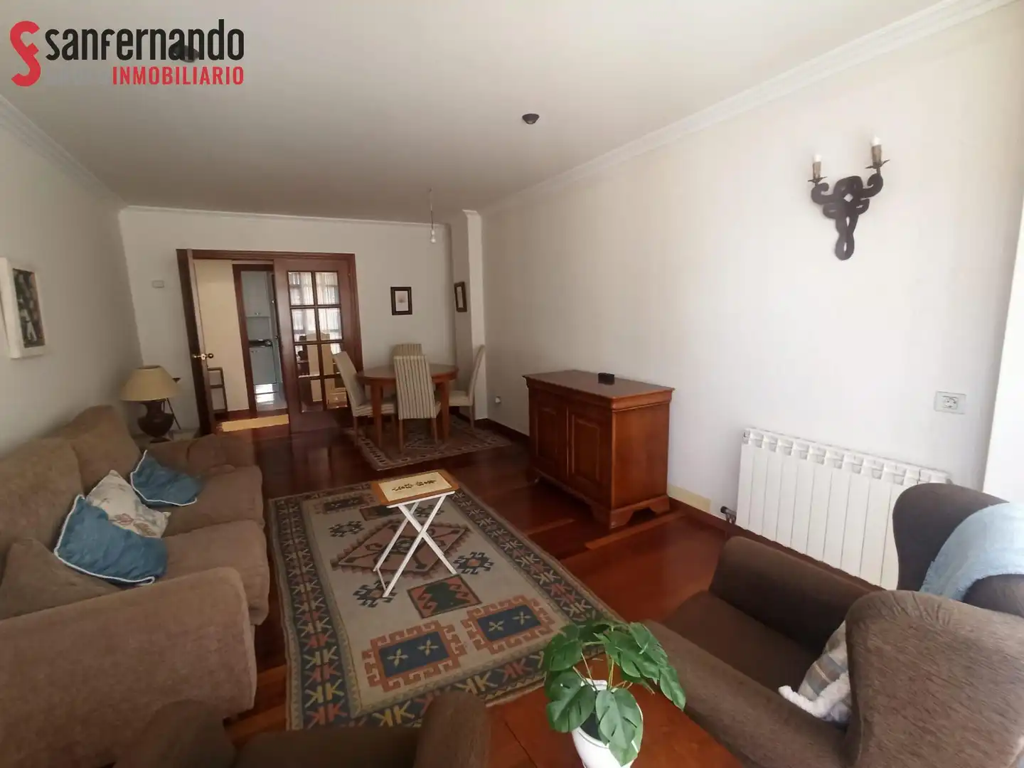 Living room of Flat for rent in Santander  with Heating, Parquet flooring and Furnished