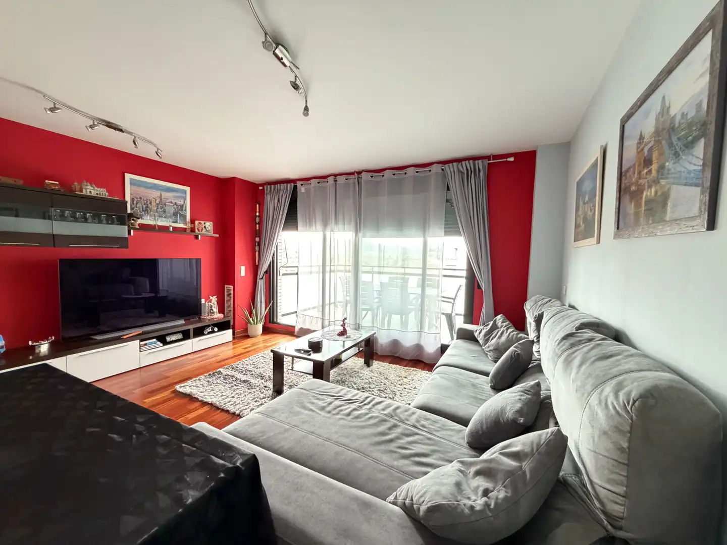 Living room of Flat for sale in Sagunto / Sagunt  with Heating, Parquet flooring and Terrace