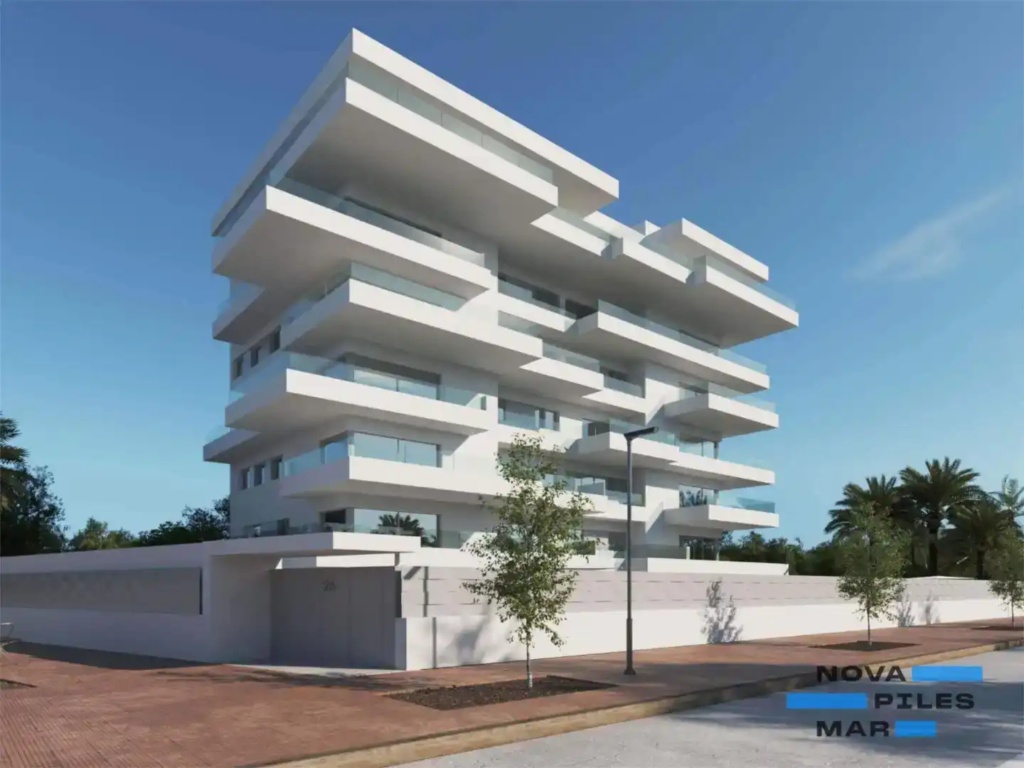 Vista exterior de Pis en venda en Piles amb Aire condicionat, Piscina i Balcó