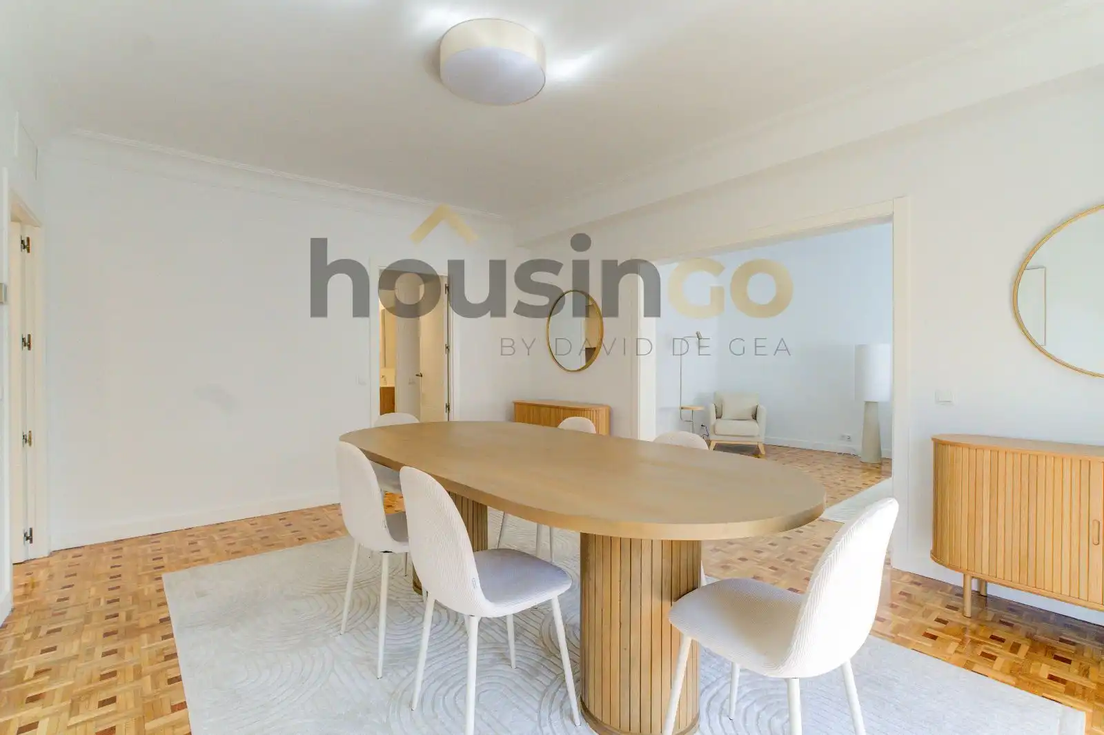 Dining room of Flat for rent in Madrid  with Air Conditioner, Parquet flooring and Terrace