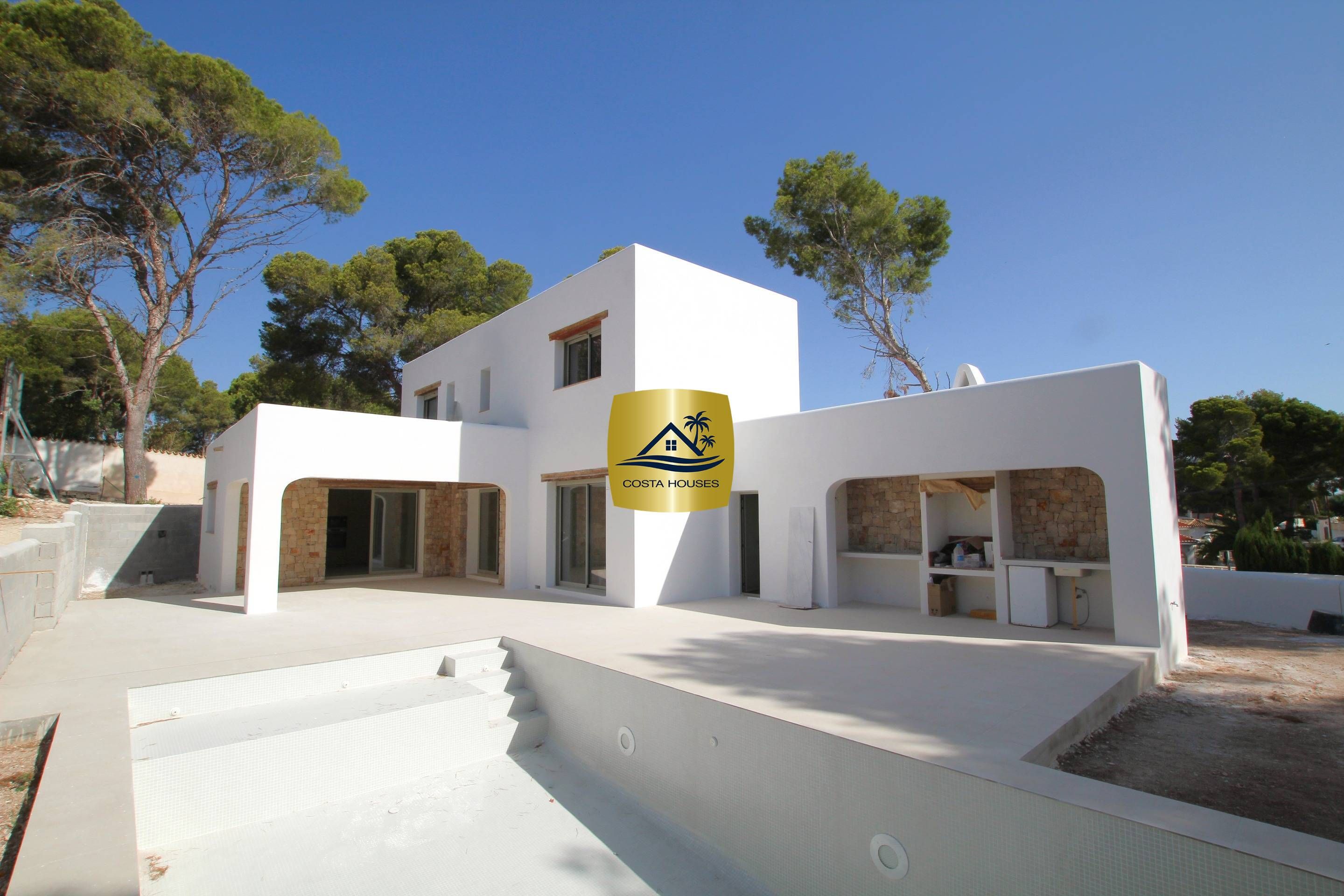 Vista exterior de Casa o xalet en venda en Moraira amb Aire condicionat, Calefacció i Jardí privat
