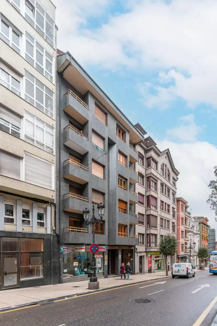 Vista exterior de Pis en venda en Oviedo  amb Parquet, Moblat i Jacuzzi