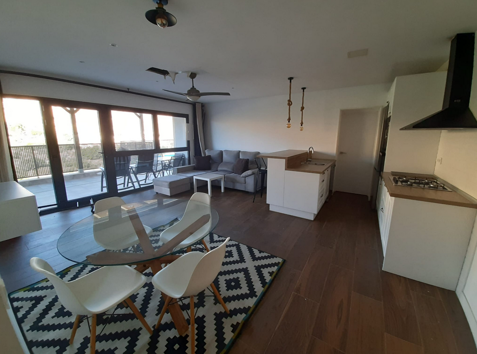 Living room of House or chalet for rent in Vícar  with Private garden, Terrace and Swimming Pool