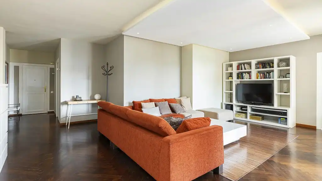 Sala de estar de Apartamento en venta en Barcelona con Aire acondicionado, Parquet y Terraza