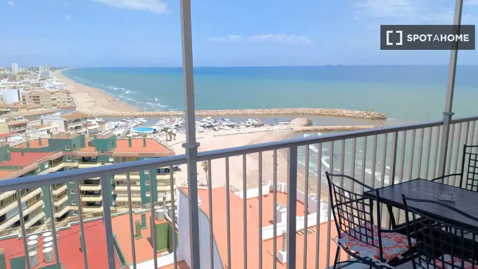 Terrassa de Apartament per a compartir en Sueca amb Aire condicionat, Calefacció i Terrassa