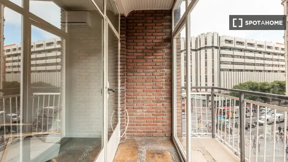 Terraza de Piso de alquiler en Valencia con Aire acondicionado, Calefacción y Amueblado