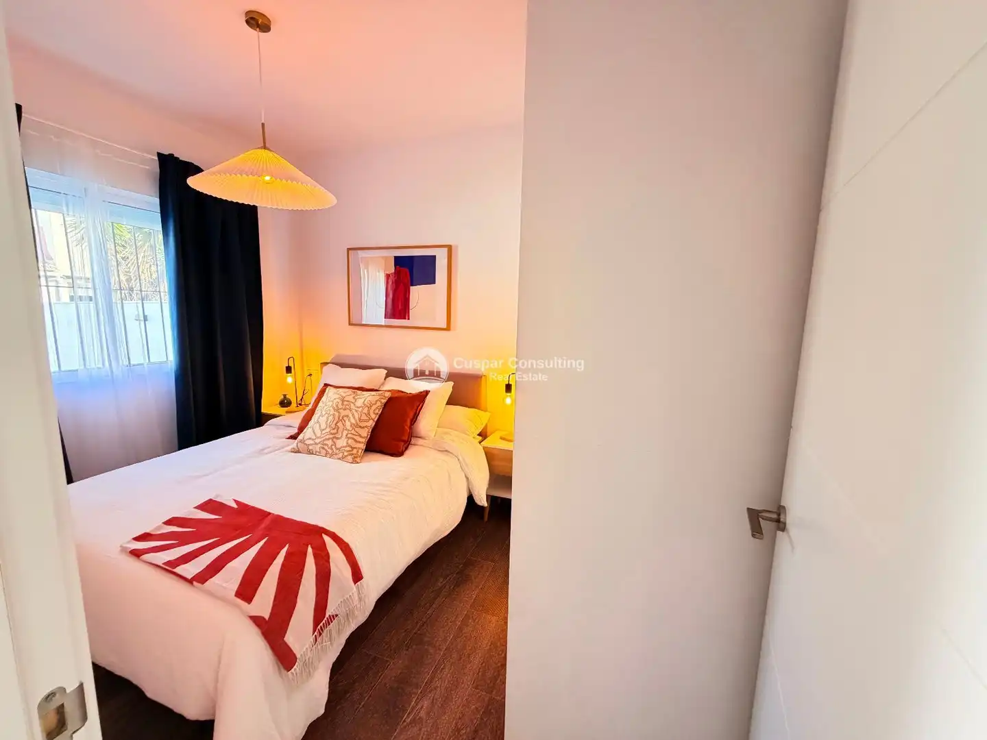 Schlafzimmer von Einfamilien-Reihenhaus zur Miete in San Javier mit Klimaanlage, Heizung und Privatgarten