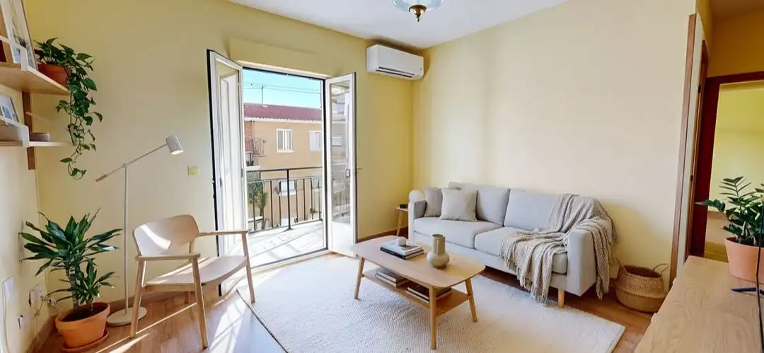 Sala d'estar de Pis en venda en Madrid amb Aire condicionat, Calefacció i Terrassa