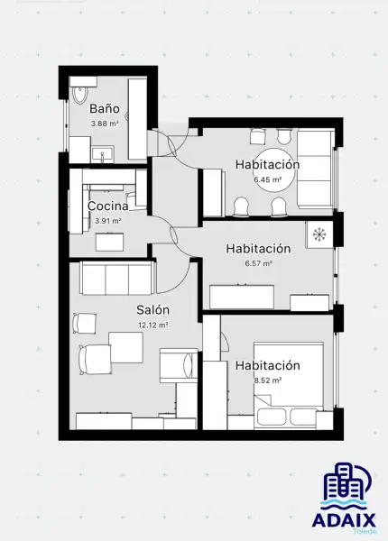 Flat for sale in Toledo