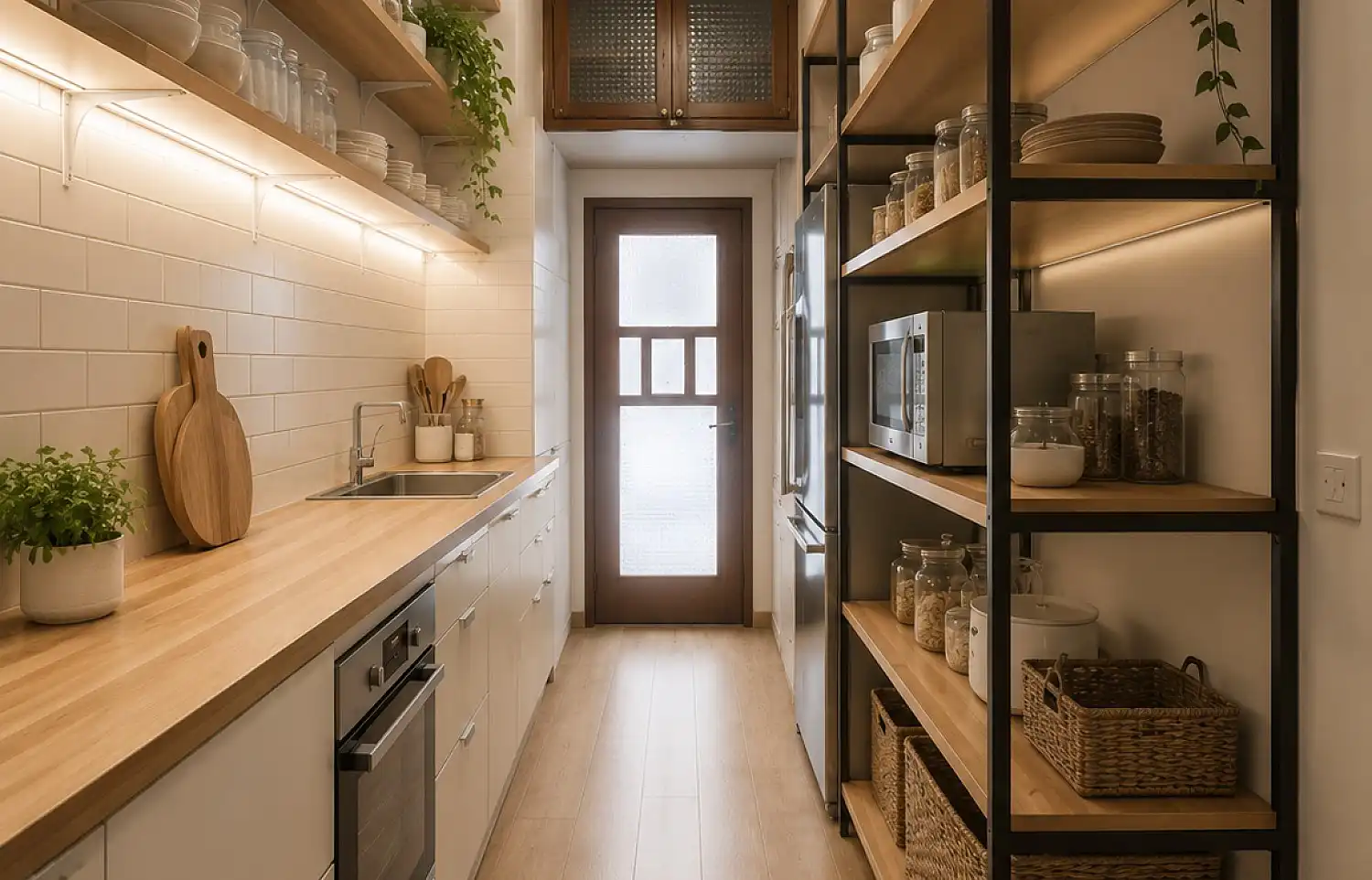 Cuina de Loft de lloguer en Barcelona amb Aire condicionat, Moblat i Forn