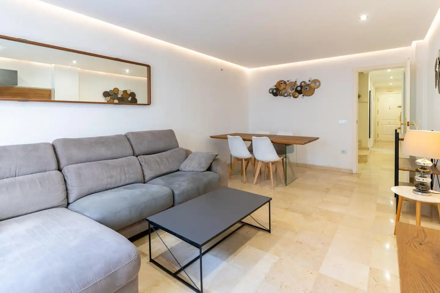 Wohnzimmer von Maisonette zum Verkauf in Santa Pola mit Klimaanlage, Terrasse und Möbliert