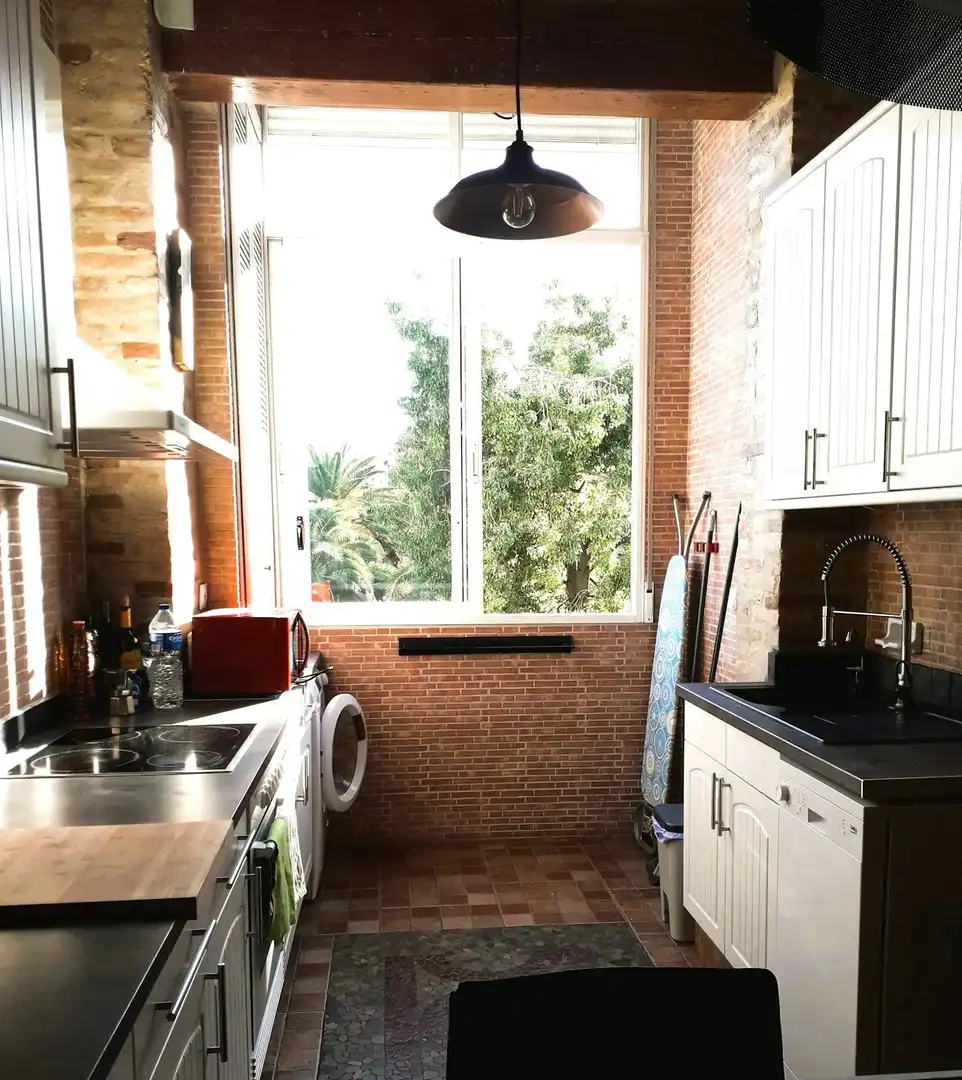 Kitchen of Flat for rent in Valencia  with Air Conditioner, Heating and Furnished
