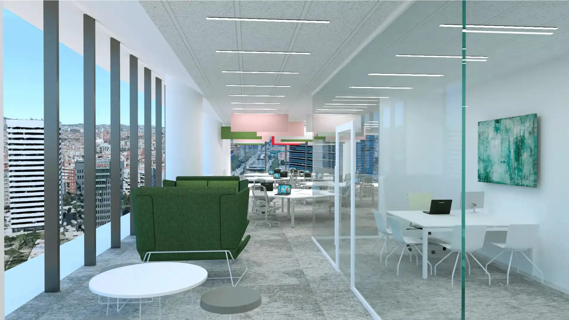 Büro zur Miete in L'Hospitalet de Llobregat mit Klimaanlage und Heizung