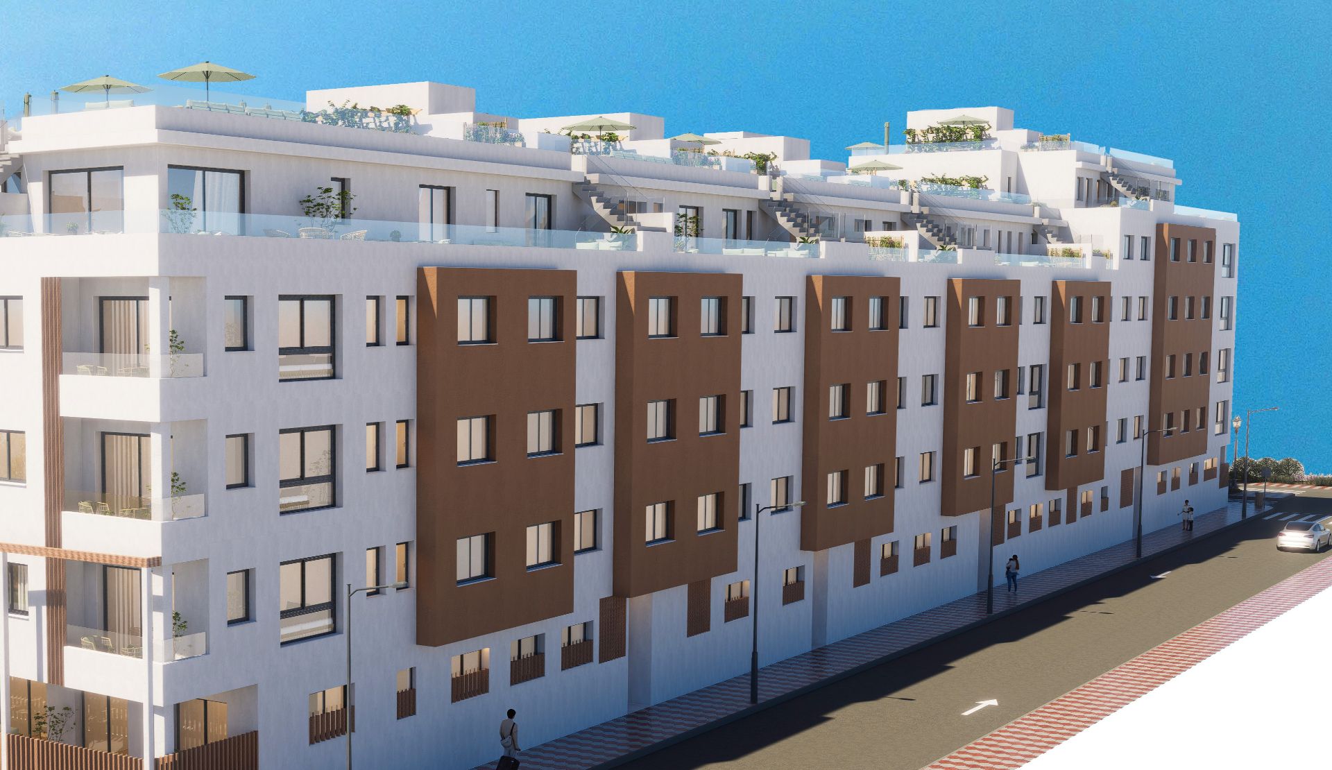 Vista exterior de Àtic en venda en Roquetas de Mar amb Aire condicionat, Calefacció i Jardí privat