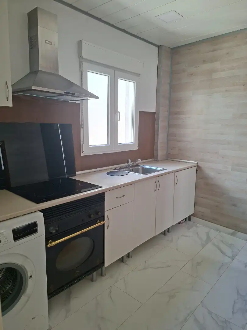 Kitchen of Flat for rent in Valencia  with Furnished, Oven and TV