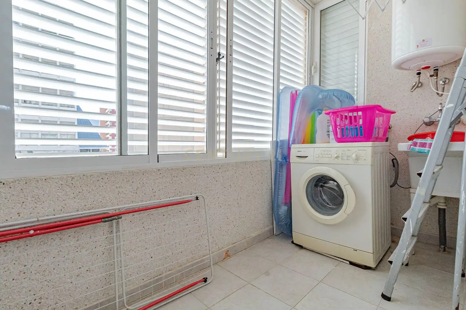 Terrassa de Apartament de lloguer en Calpe / Calp amb Aire condicionat, Piscina i Rentadora