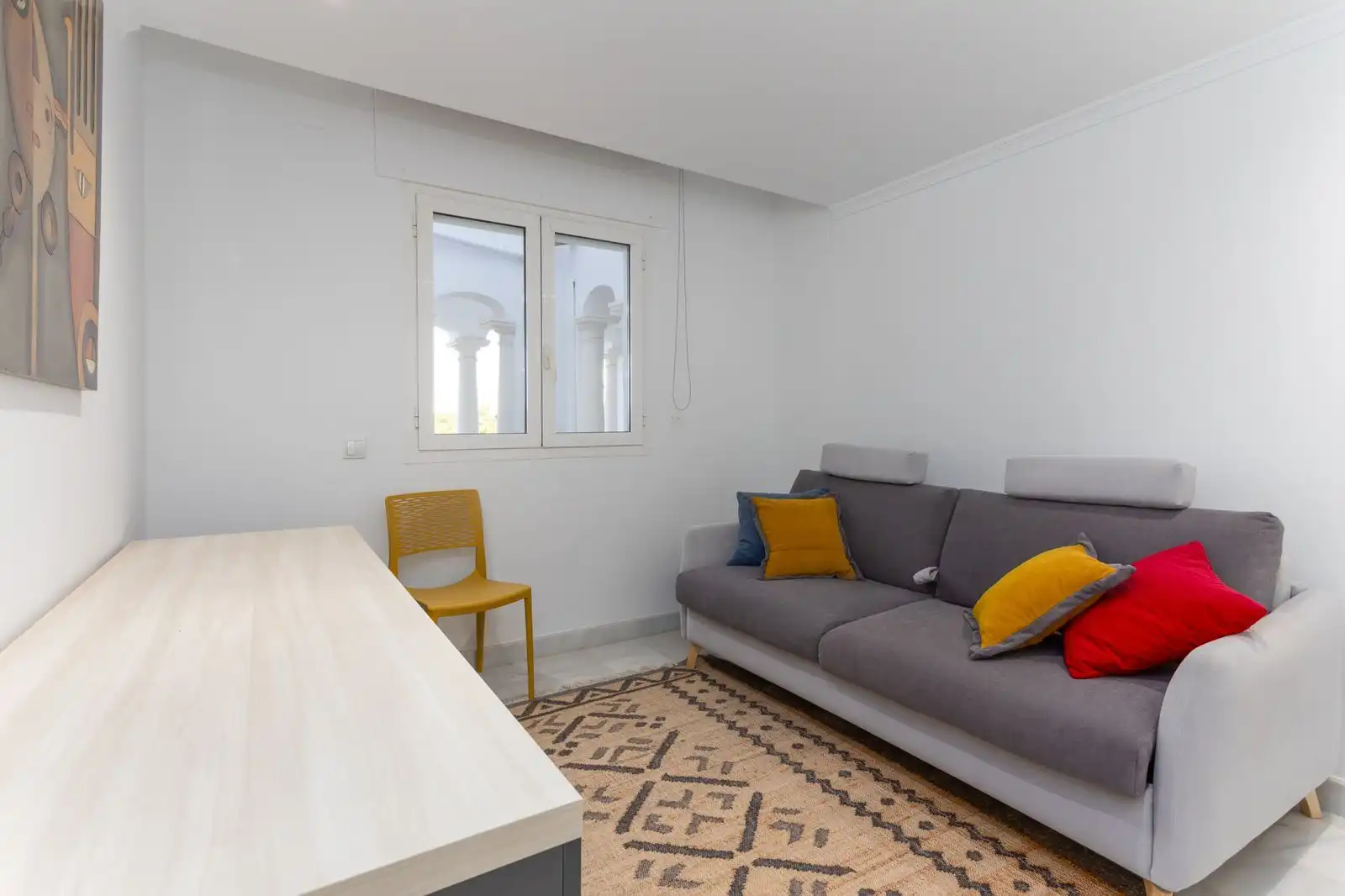 Schlafzimmer von Wohnung zum Verkauf in Marbella mit Klimaanlage, Privatgarten und Terrasse