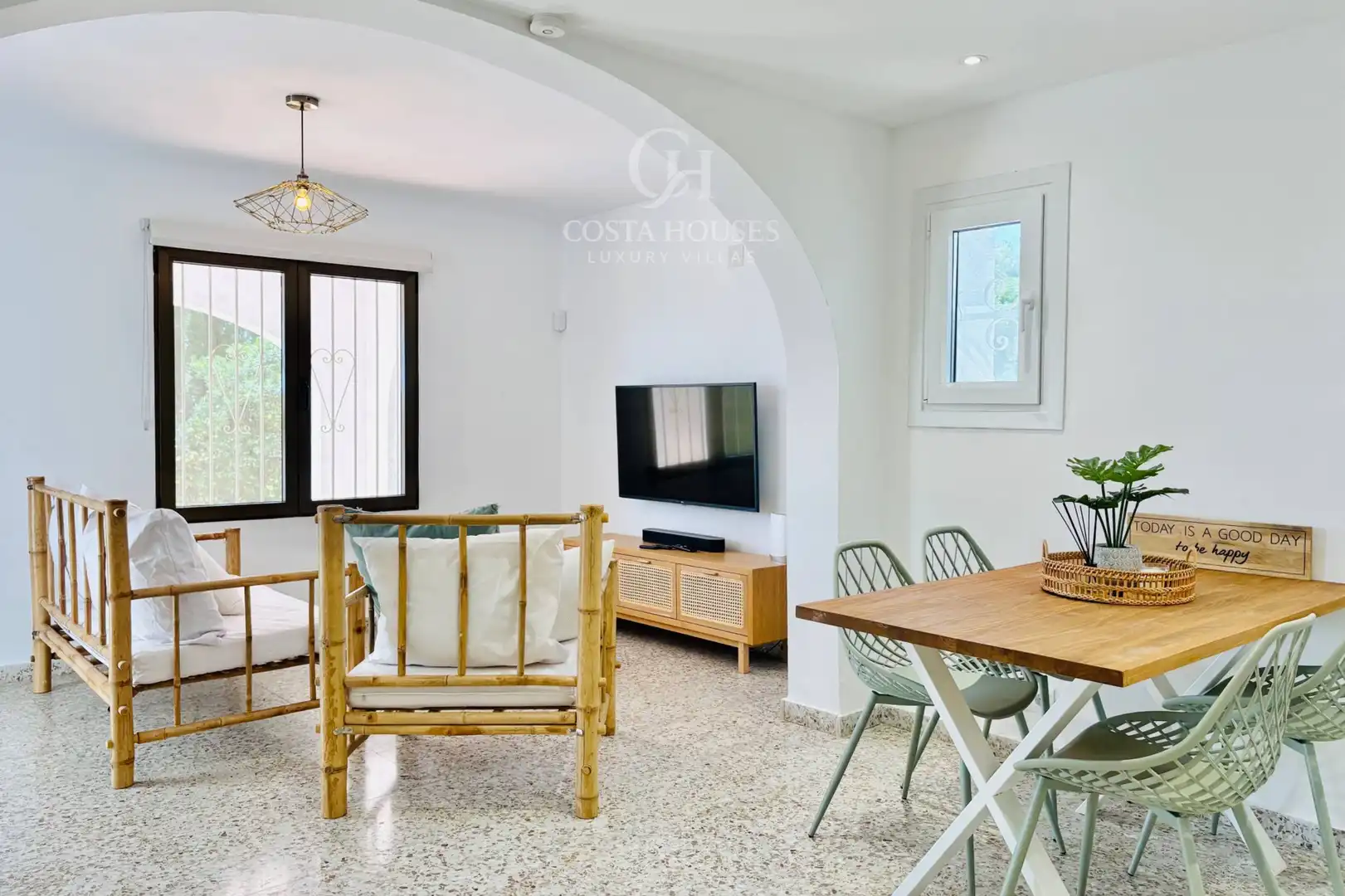 Sala de estar de Casa o chalet en venta en Benissa con Aire acondicionado, Calefacción y Jardín privado