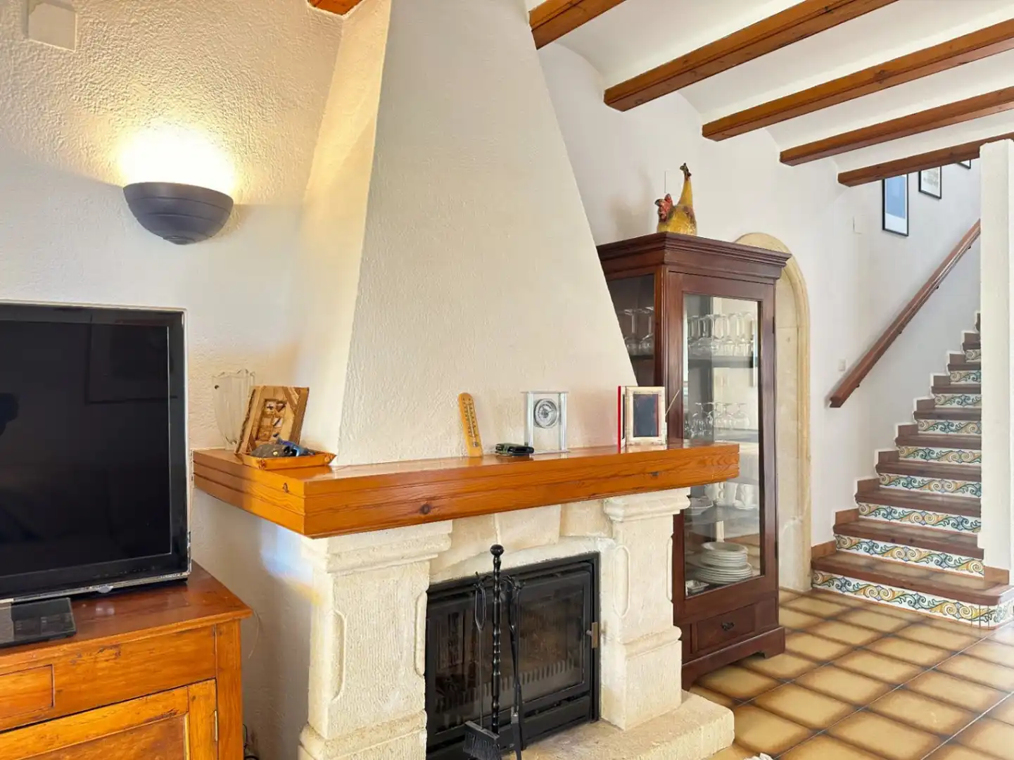 Sala de estar de Casa o chalet en venta en Moraira con Aire acondicionado, Calefacción y Jardín privado