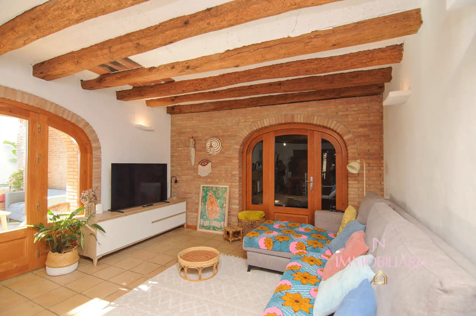 Wohnzimmer von Haus oder Chalet zum Verkauf in Piera mit Heizung, Parkett und Terrasse