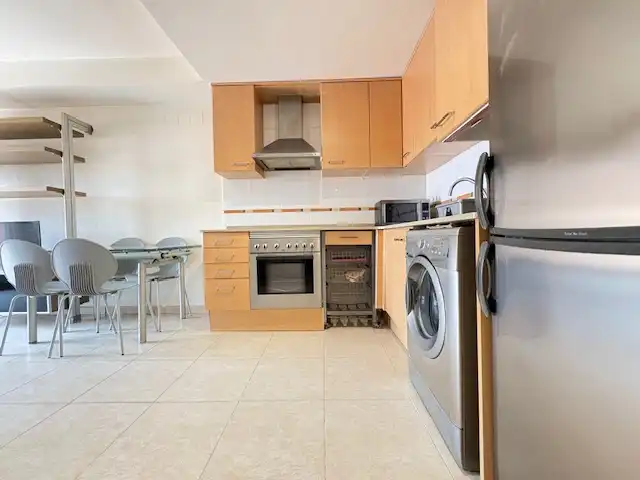 Küche von Wohnung zur Miete in Castellón de la Plana / Castelló de la Plana mit Klimaanlage, Möbliert und Ofen