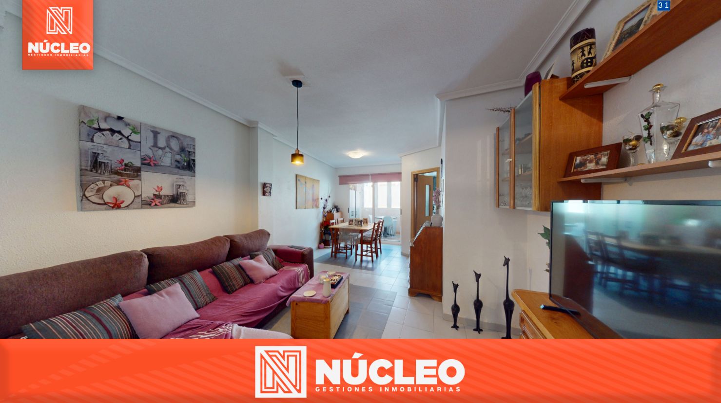 Sala de estar de Piso en venta en El Campello con Aire acondicionado, Amueblado y Piscina comunitaria