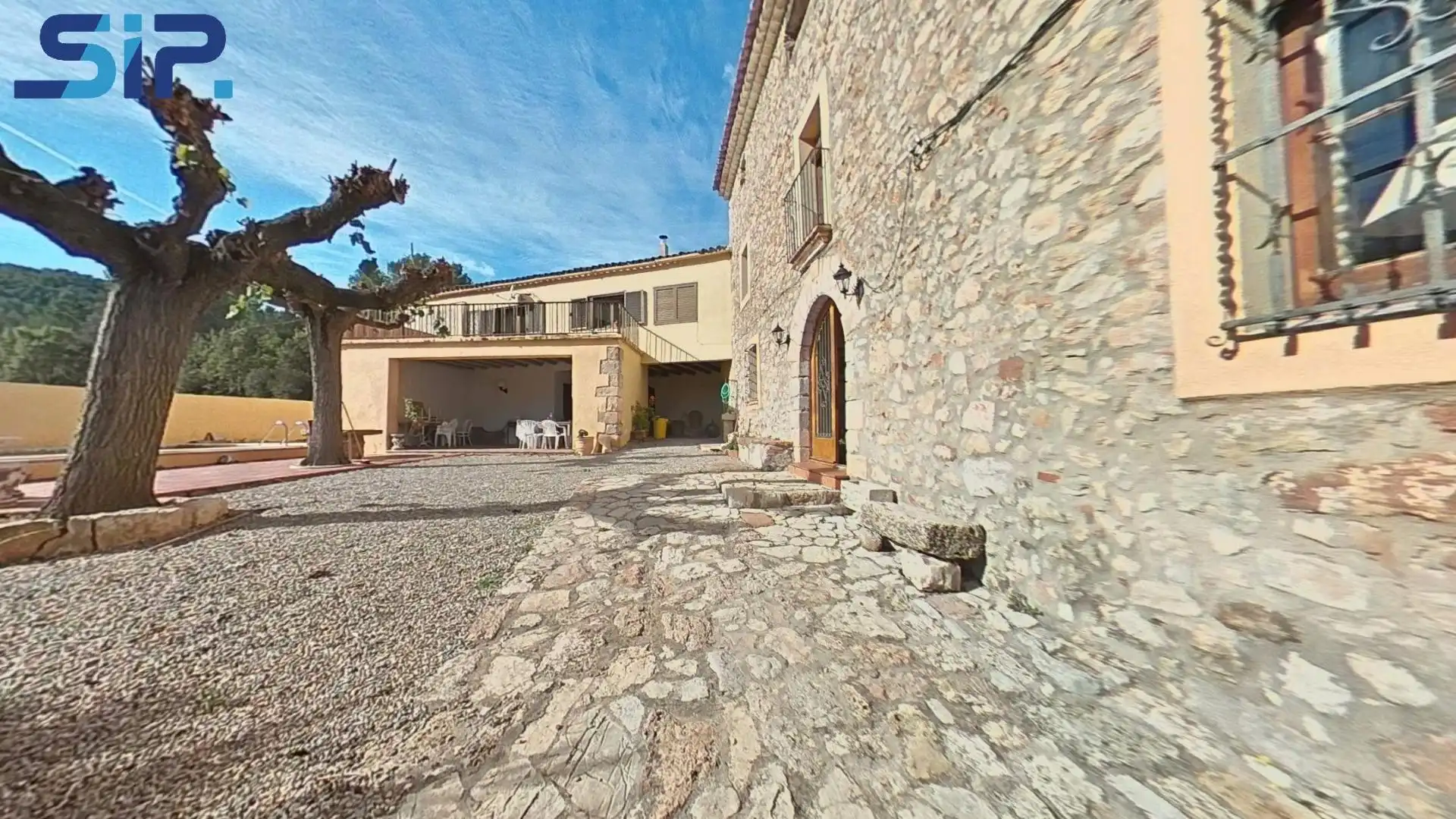 Vista exterior de Finca rústica en venta en Pontons con Jardín privado, Terraza y Piscina